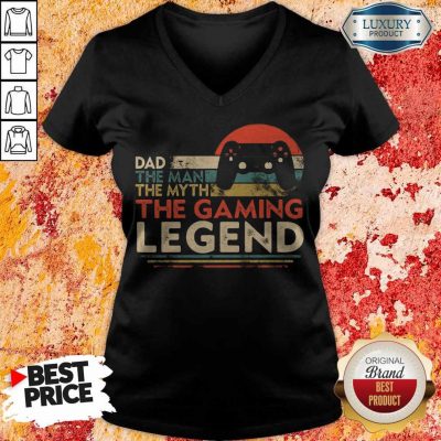 Dad The Man The Myth The Gaming Legend Vintage V-neck