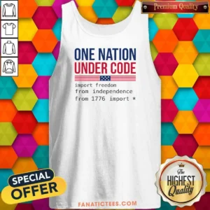 Good One Nation Under Code Tank Top