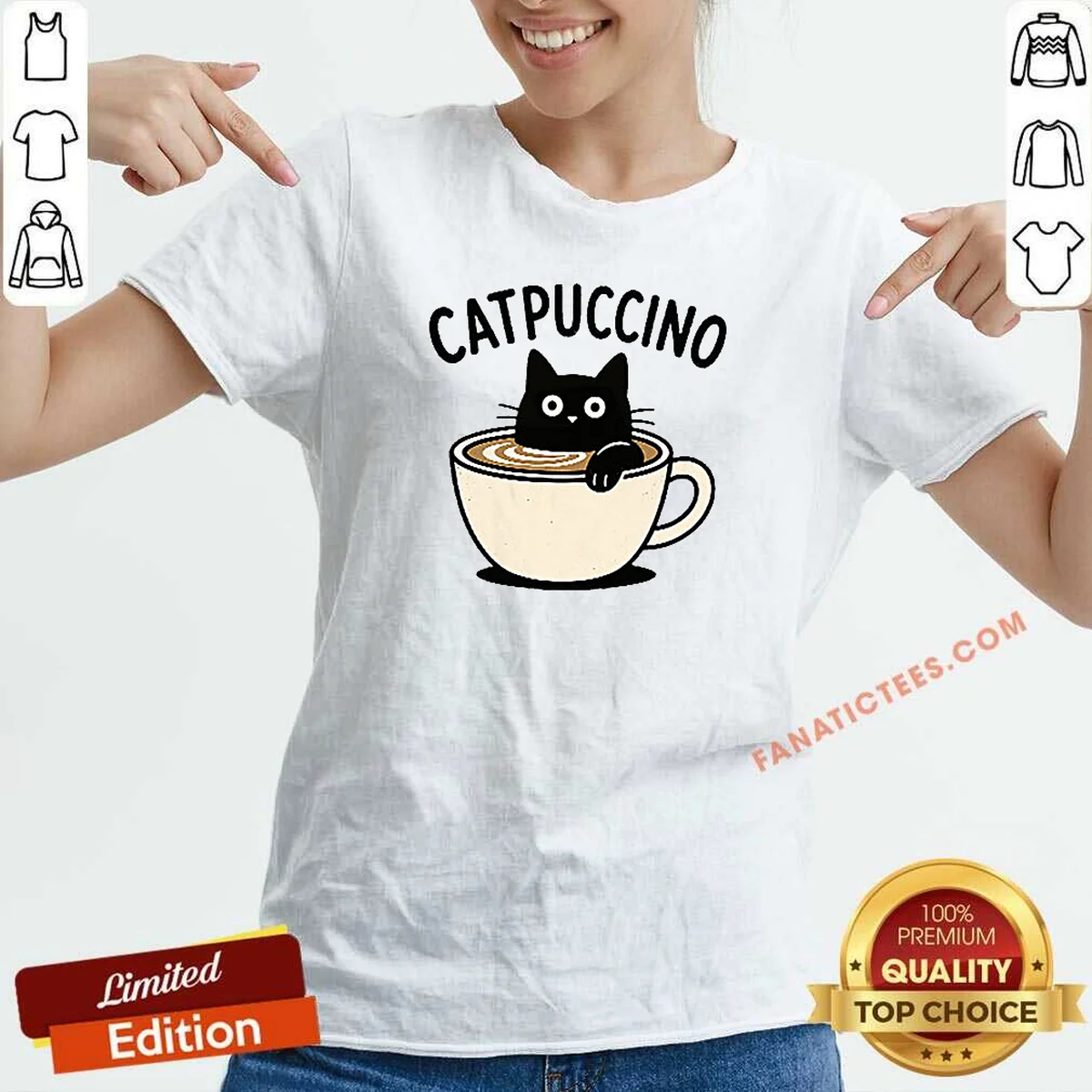 Hot Catpuccino Shirt Optimized V-Neck Shirt Hot Catpuccino Shirt Optimized V-Neck Shirt