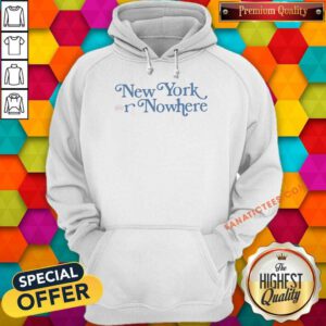 Hot New York Or Nowhere New York Knicks Typography Fan hoodie optimized image showing front view of a cozy pullover hoodie