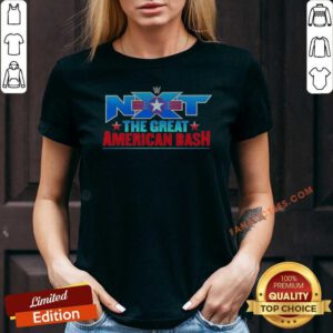 Hot WWE NXT The Great American Bash v neck optimized, featuring a bold graphic design on a comfortable v neck tee.