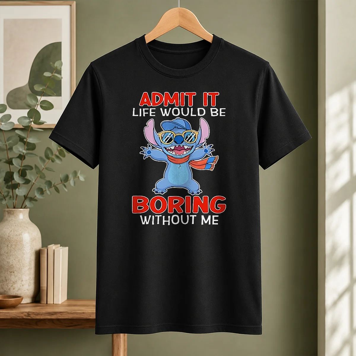 Premium Stitch Cute Cartoon Graphic Admit Shirt Premium Stitch Cute Cartoon Graphic Admit Shirt