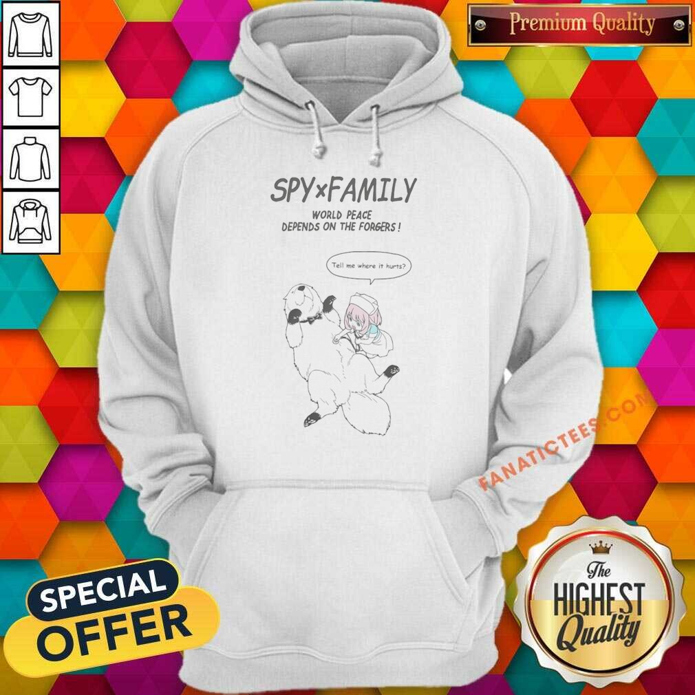Pretty Anya Forger And Bond Spy X Family World Peace Depends On The Forgers shirt optimized on Hoodie Pretty Anya Forger And Bond Spy X Family World Peace Depends On The Forgers shirt optimized shown as a hoodie preview