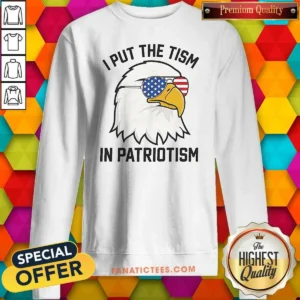 Pretty Bald Eagle American Flag Sunglasses I Put The Tism In Patriotism 4th Of July Sweatshirt