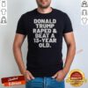 Pretty President US Raped And Beat A 13 Year Old shirt optimized on a fitted short sleeve crew neck t-shirt in white