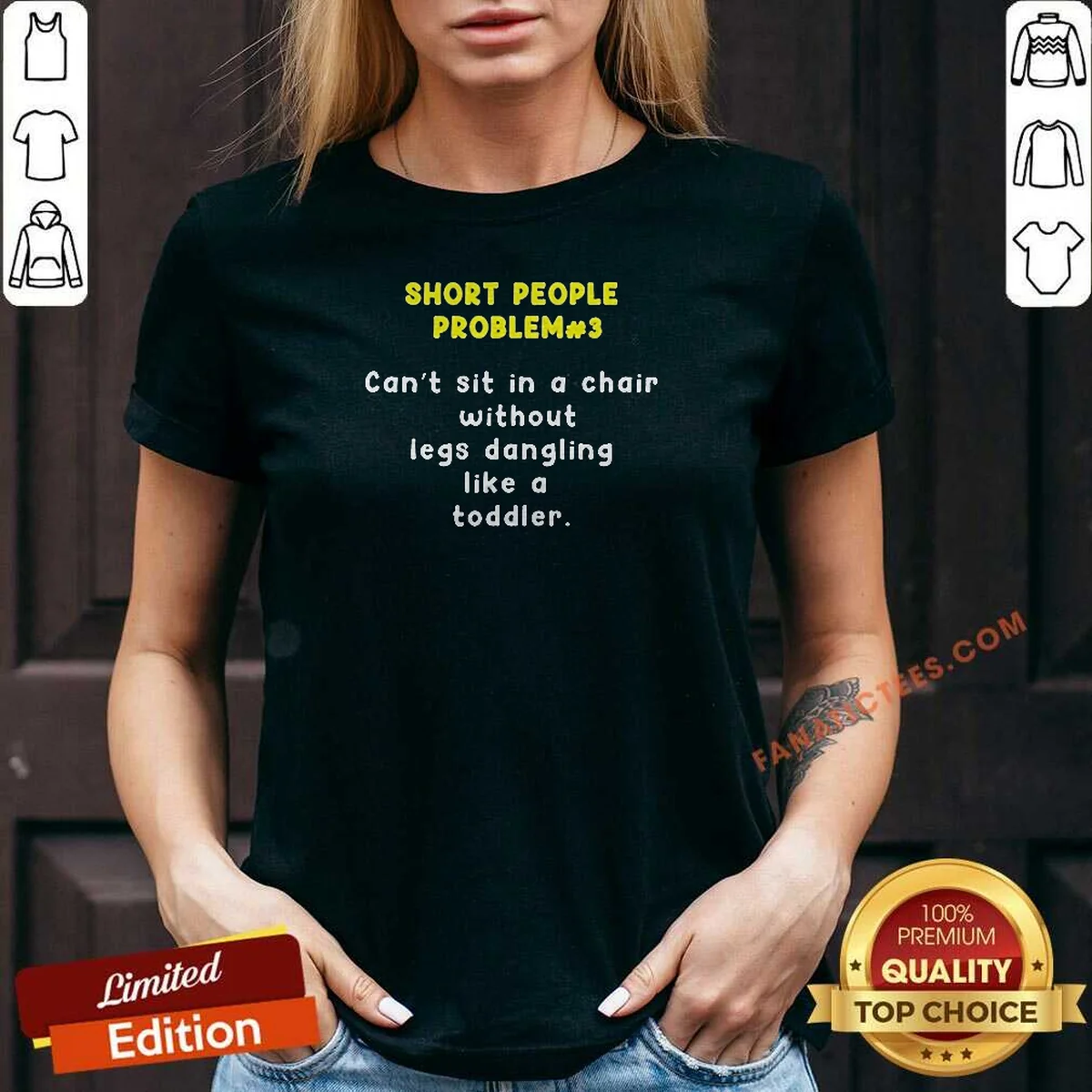 Top Short People Problem 3 Can V-Neck Shirt Top Short People Problem 3 Can V-Neck Shirt