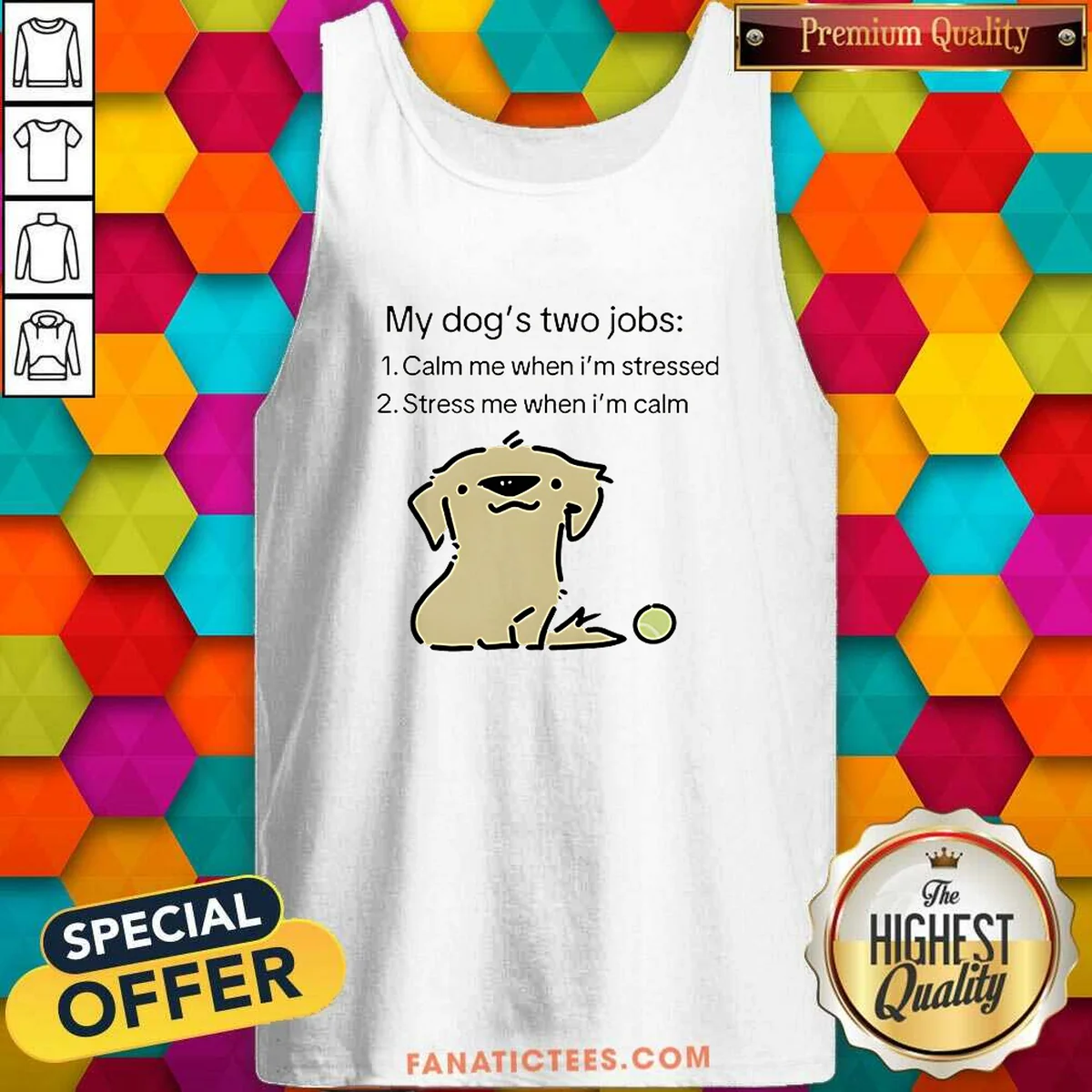 Awesome My Dog Two Life Jobs Tank Top Awesome My Dog Two Life Jobs Tank Top
