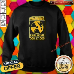 Funny Omega Class Kaiju Hazard Warning Geek Sweatshirt