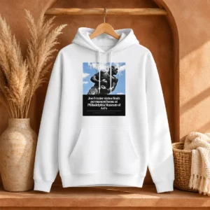 Funny Pretty Joe Frazier Statue Finds Permanent Home At Philadelphia Museum Of Art'S Hoodie in charcoal gray with front pocket and drawstring hood