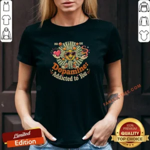 Official Dopamine Addicted To You Vintage Love Molecule V-Neck Shirt