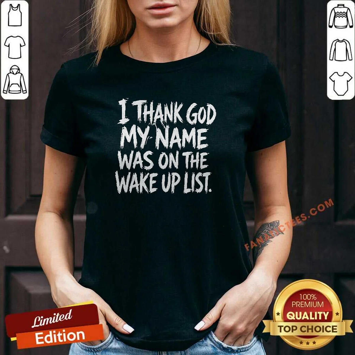 Official I Thank God My Name V-Neck Shirt Official I Thank God My Name V-Neck Shirt