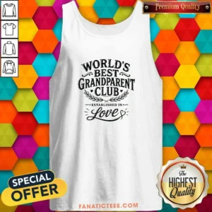 Premium Grandparents Day Worlds Best Club Line Art Tank Top
