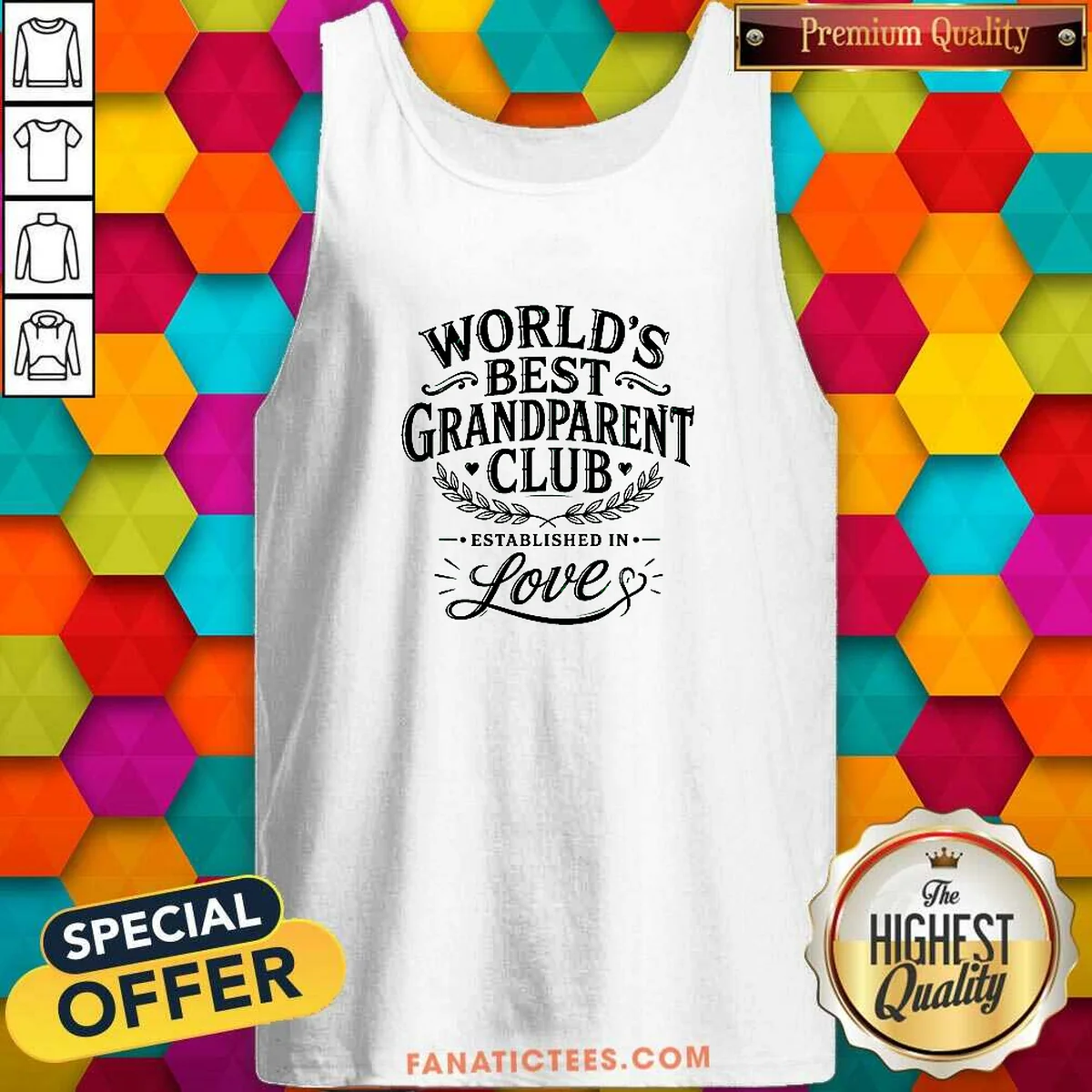 Premium Grandparents Day Worlds Best Club Tank Top Premium Grandparents Day Worlds Best Club Tank Top
