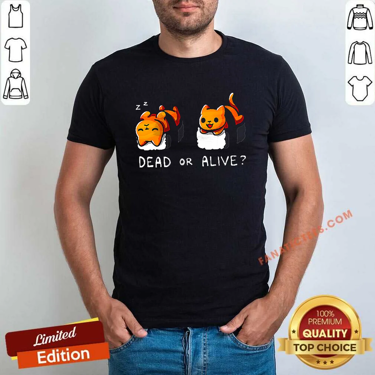 Premium Sushicat Dead Or Alive Shirt Premium Sushicat Dead Or Alive Shirt