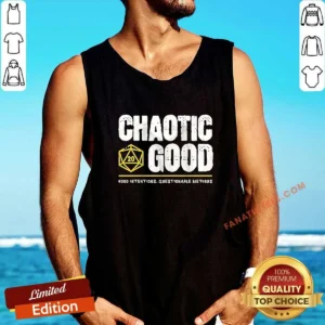 Pretty Chaotic Good D20 Dice Good Intentions Questionable Methods Tank Top