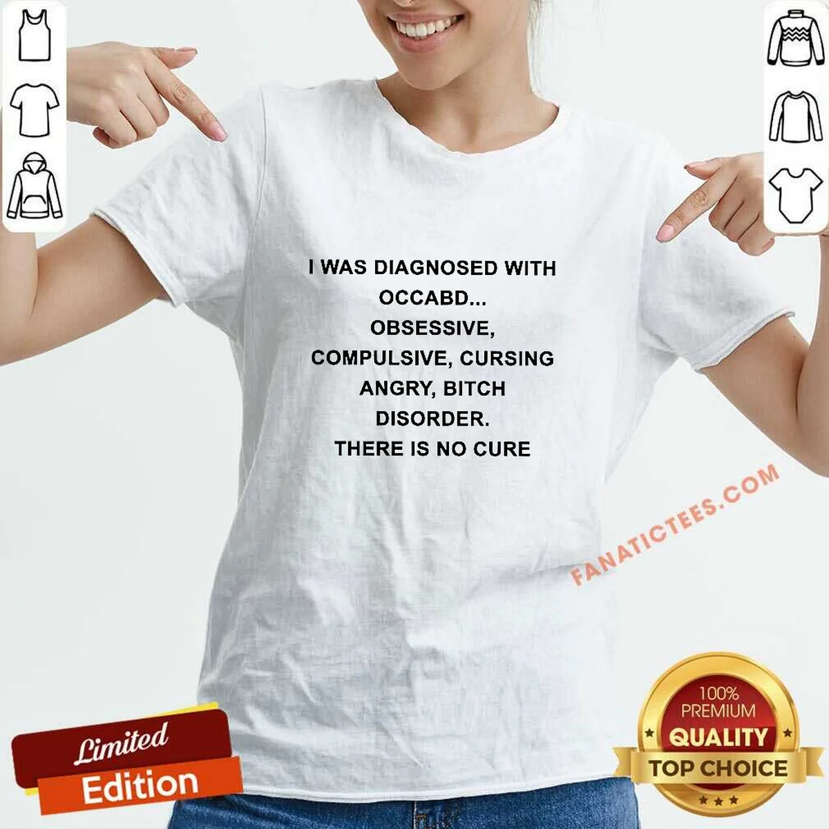 Pretty I Was Diagnosed With Occabd V-Neck Shirt