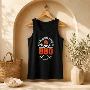 Pretty My Blood Type Is BBQ Tank Top