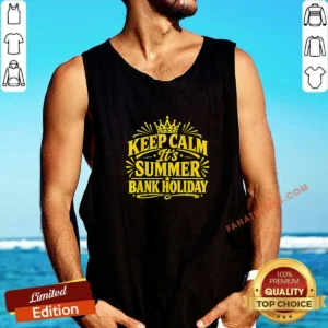 Alternative view of Top Summer Bank Holiday Keep Calm Line Art Shirt