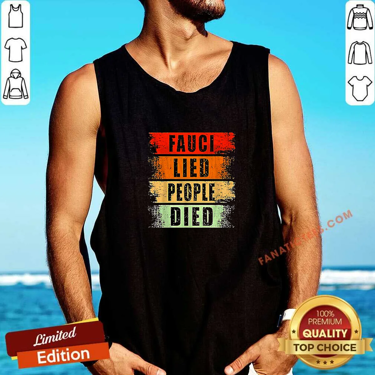 Premium Dr Fauci Lied People Died Vintage Tank Top