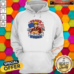 Pretty Proud American Worker Labour Day Anime Hoodie