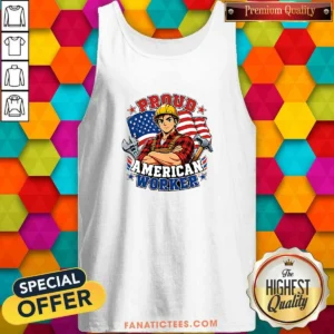 Pretty Proud American Worker Labour Day Anime Tank Top